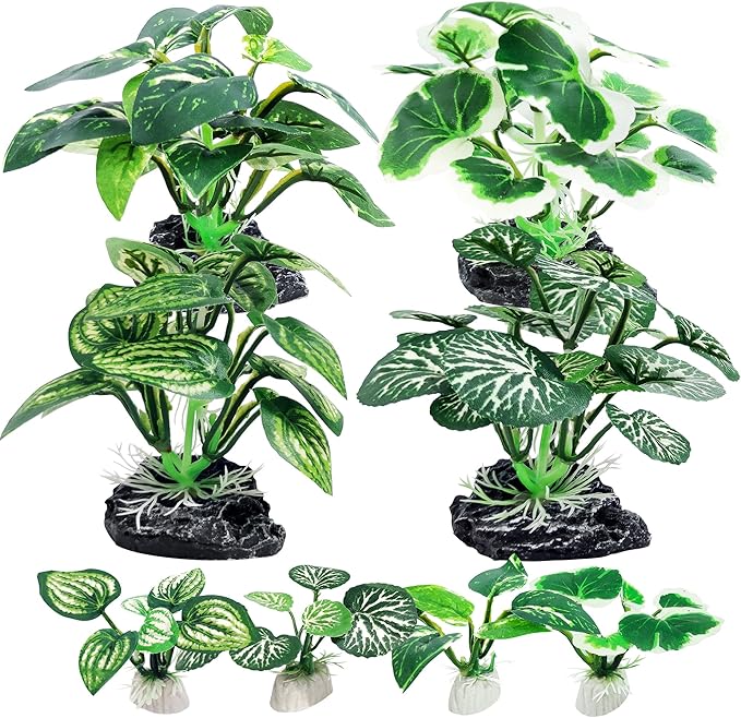8PCS Betta Fish Tank Decorations Aquarium Decorations Artificial Plastic Plants by Vtapliea