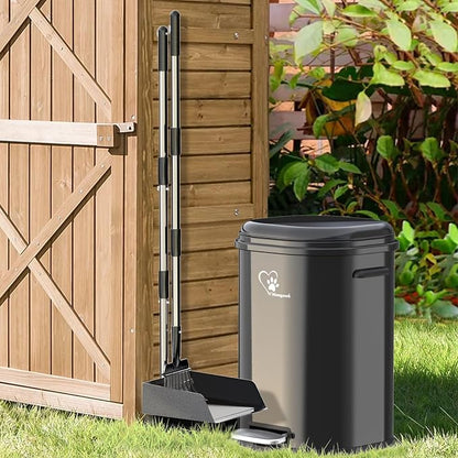 Dog Poop Trash Can Outside, Waste Bin by MEEGOOD