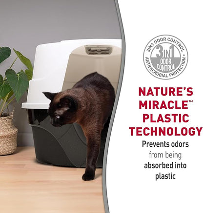 Nature’s Miracle Hooded Corner Litter Box, - Image 3