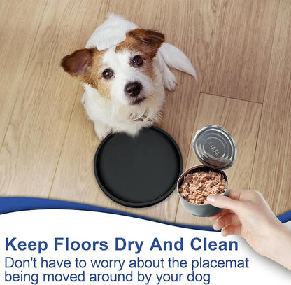 Arespark Pet Silicone Food Mat, Round Eating Tray - Image 3