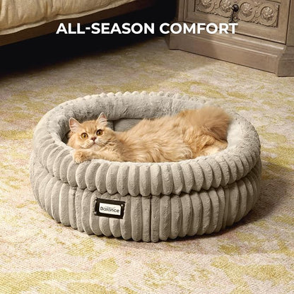 BALANCE Cat Bed Kitten Bed, Washable Round Cat Beds - Image 4