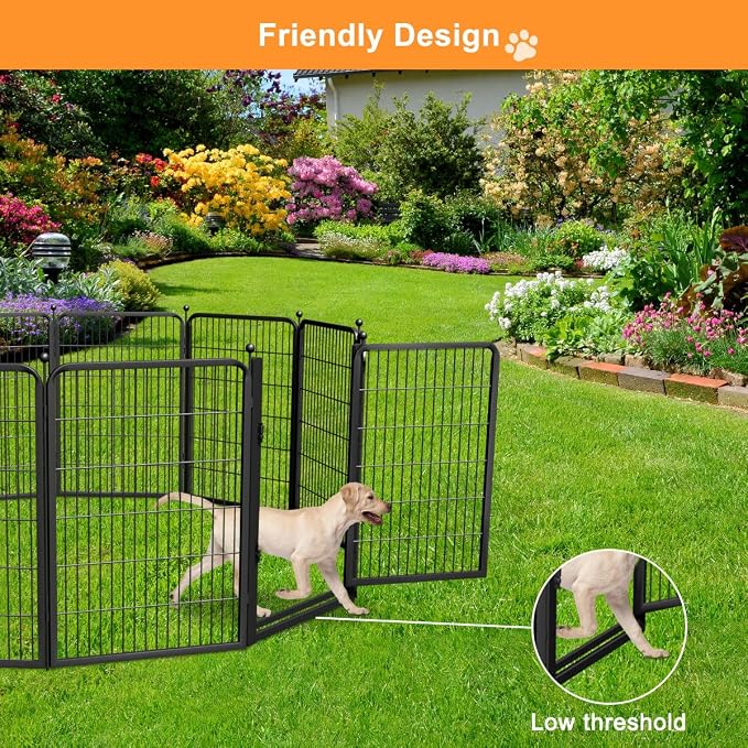 Dog Fence Outdoor Pens Outside, Portable Dog Play Pen 40" H 18 Panels Pet - Image 3