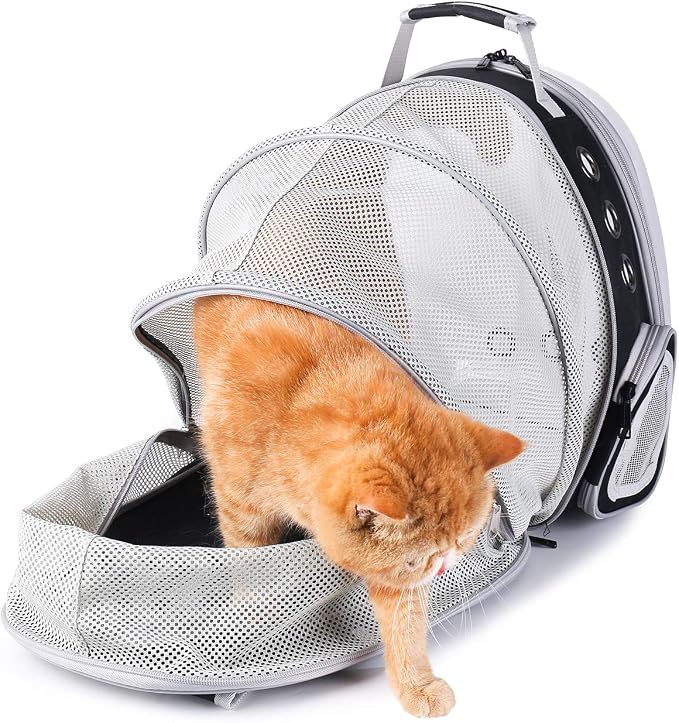Lollimeow Cat Carrier Backpack, Expandable Bubble Pet Carrier - Image 8