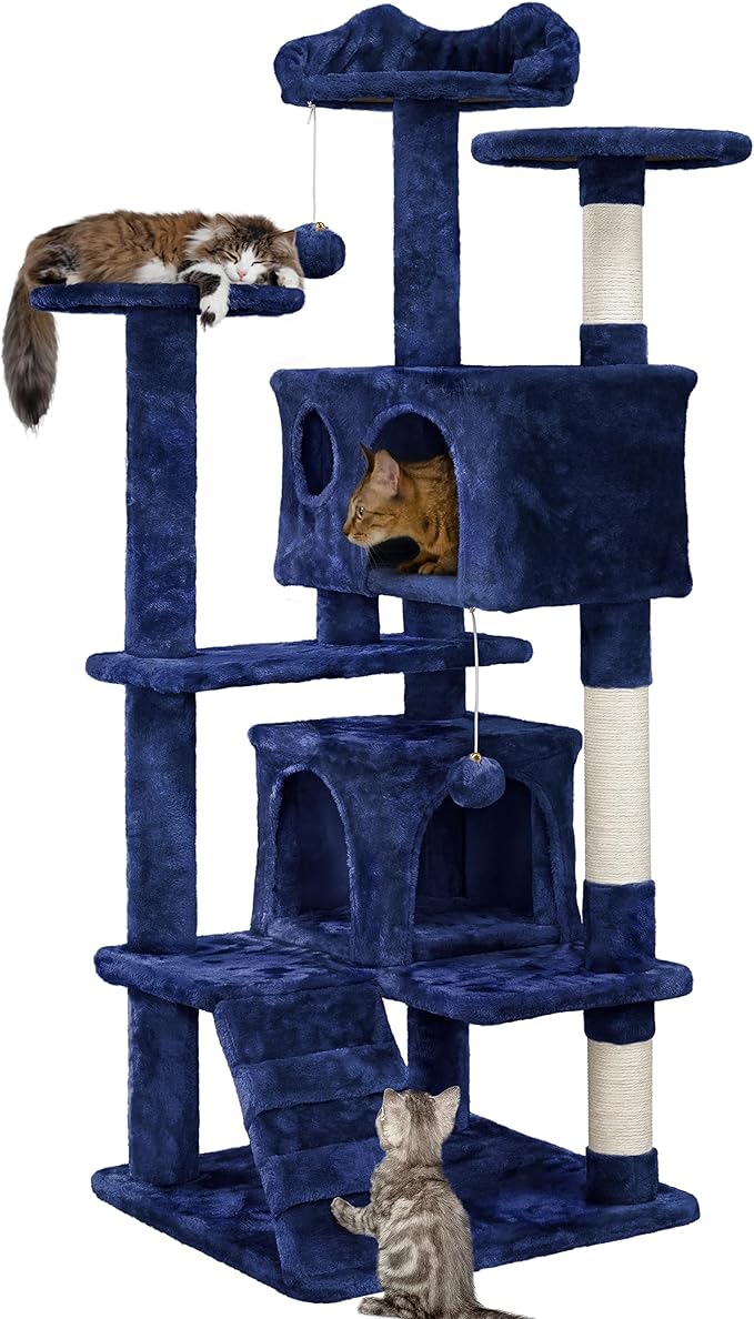 Yaheetech 54in Cat Tree Tower Condo Furniture Scratch Post by Yaheetech