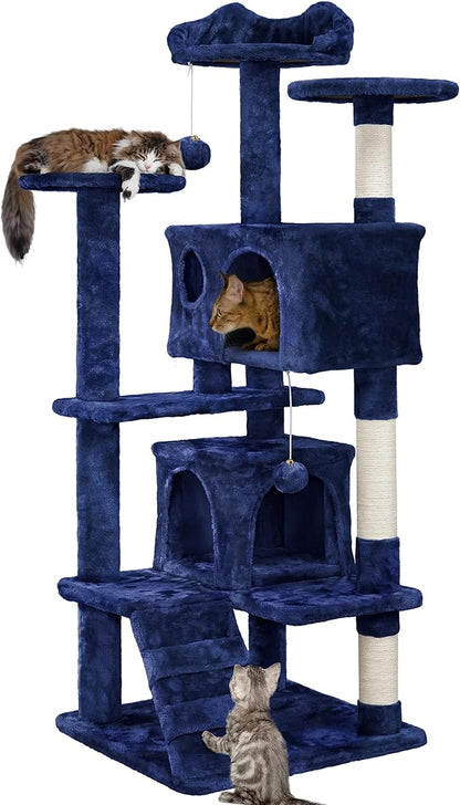 Yaheetech 54in Cat Tree Tower Condo Furniture Scratch Post by Yaheetech