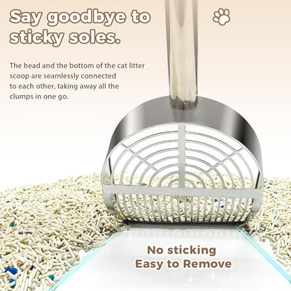 Cat Litter Scoop Deep Shovel, Detachable Long Handle Litter Scooper, Metal Cat - Image 7