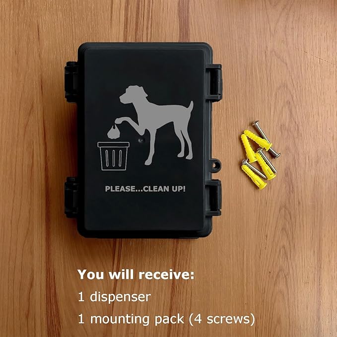 Dog Poop Bag Dispenser Wall Mounted Waterproof Outdoor Pet Waste Bags Dispenser - Image 5