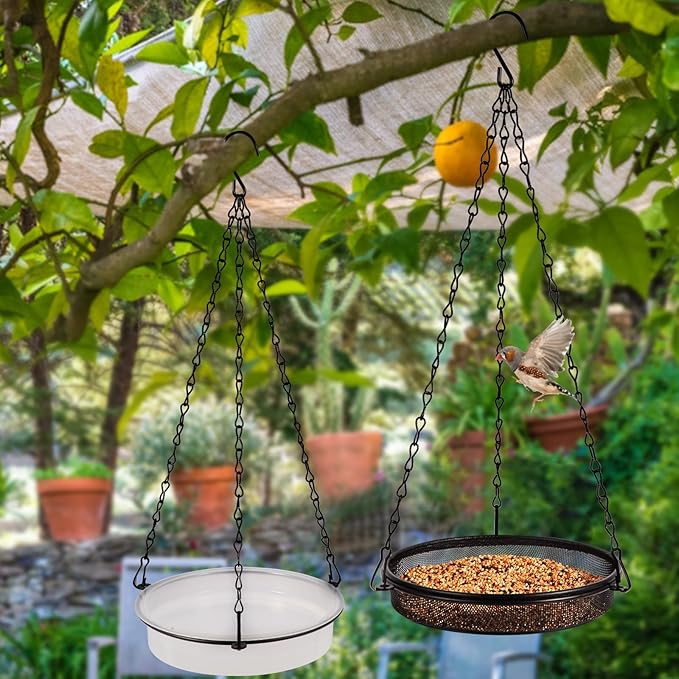 2-in-1 Set Hanging Bird Feeder and Bath - Image 6