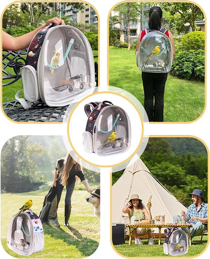 Galaxy Blue Bird Carrier Backpack - Image 6