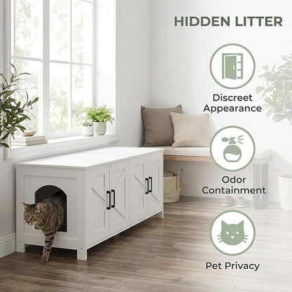 Homhedy Cat Litter Box Enclosure - Image 2