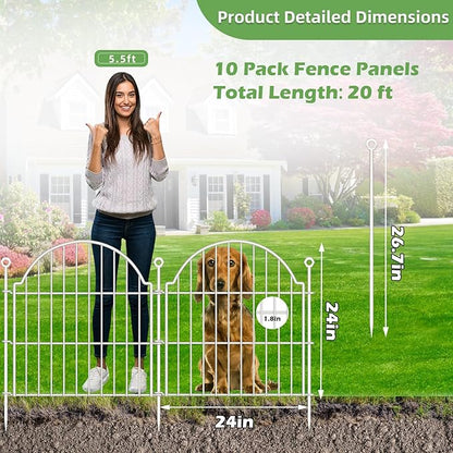 10 Panels No Dig Decorative Garden Fence - Image 2