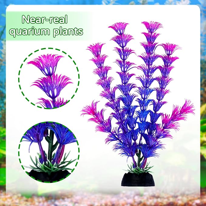 Fish Tank Accessories Aquarium Decorations Plants, Aquarium Decor Plastic Plants - Image 9