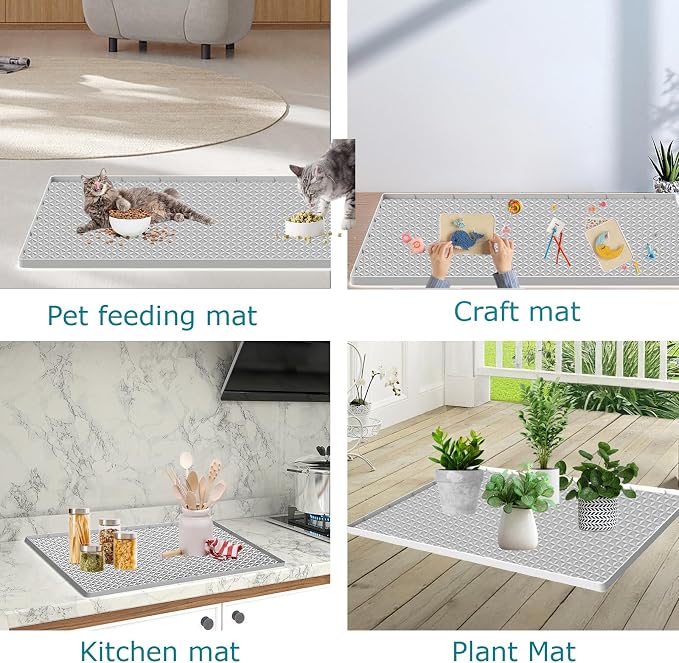 Cat Litter Mat for Litter Box, Silicone Large Cat Litter Trapping Mat - Image 5