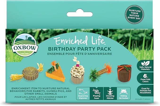 Oxbow Enriched Life Birthday Party Pack, Rabbit & Guinea Pig Toys, Enrichment by OxbowAnimalHealth