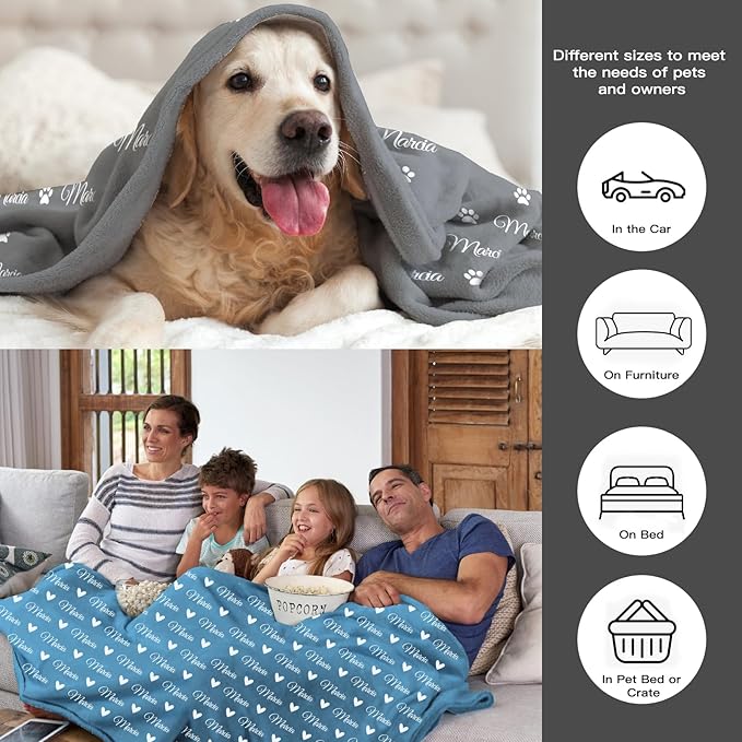 Personalized Dog Blanket, Customized Pet Blankets - Image 2