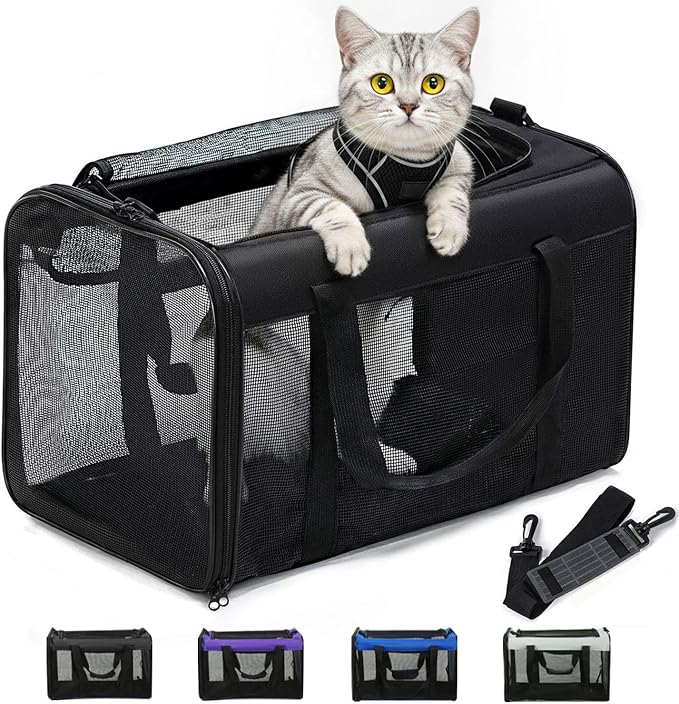 Cat Carrier Bag, Soft-Sided Pet Carriers by Conlun