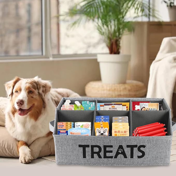 Dog Treat Container Storage Basket pet Food Storage containers Great - Image 2