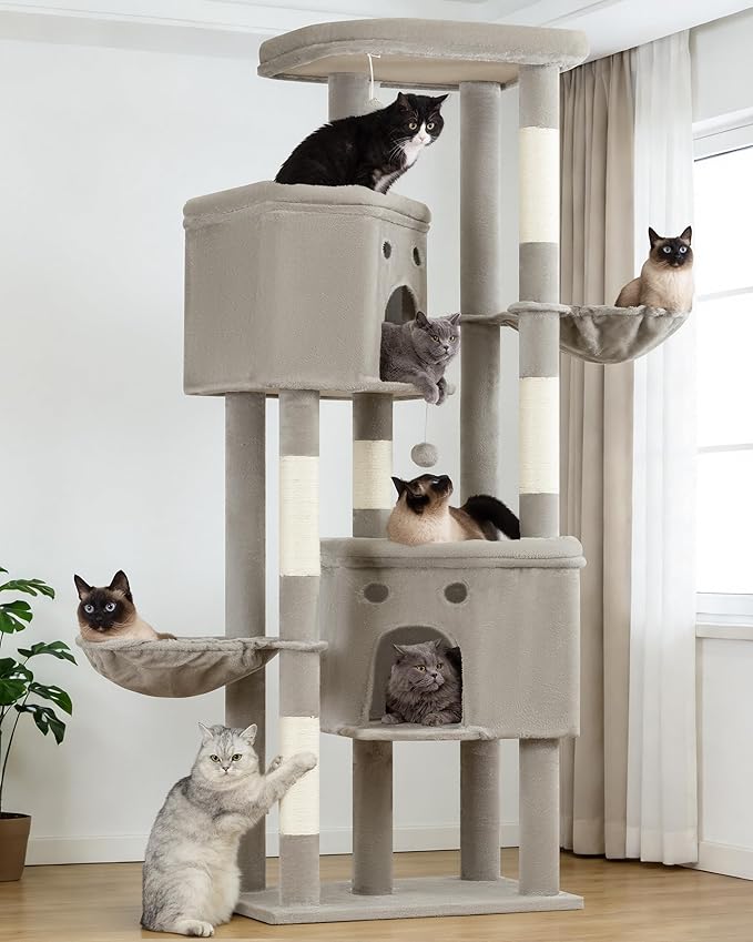 Extra Large Cat Tree, 84 Inch XXL Giant Cat Tower by FeliskynCatTreeTower