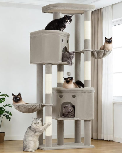 Extra Large Cat Tree, 84 Inch XXL Giant Cat Tower by FeliskynCatTreeTower
