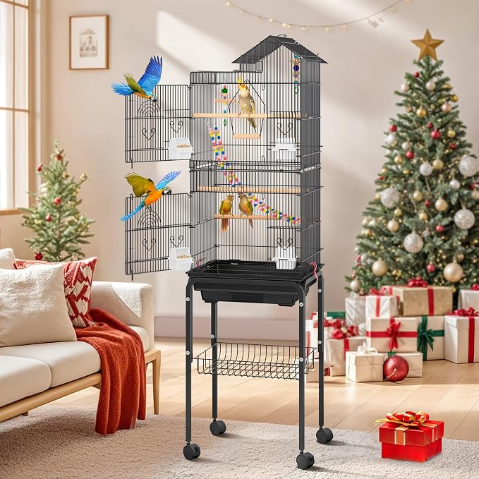 DWVO 62-inch Metal Bird Cage: Bird Cage Spacious by DWVO