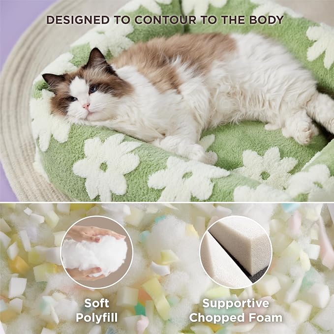 LE SURE Cute Dog Bed for Small Dogs & Cats- Washable Puppy Beds, Cozy Rectangle - Image 2