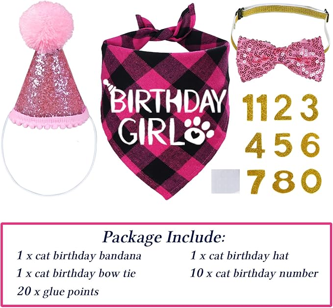 STMK Cat Birthday Decorations, Cat Birthday Hat - Image 3