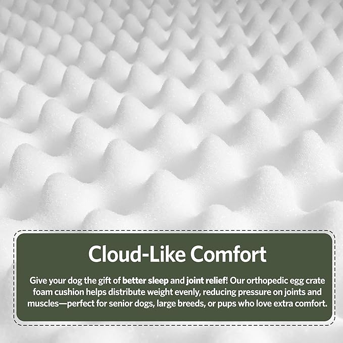 MidWest Homes for Pets Orthoperdic Egg-Crate Nesting Pet Bed w/ Teflon Fabric - Image 6