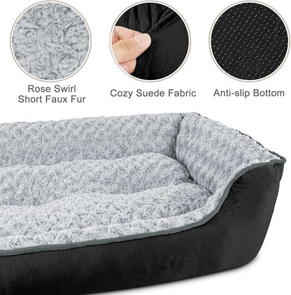 JOEJOY Rectangle Dog Bed for Large Medium Small Dogs - Image 3