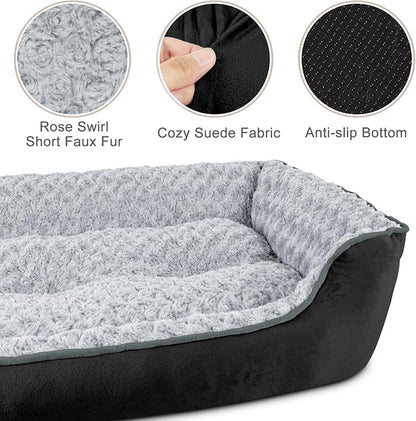 JOEJOY Rectangle Dog Bed for Large Medium Small Dogs - Image 3
