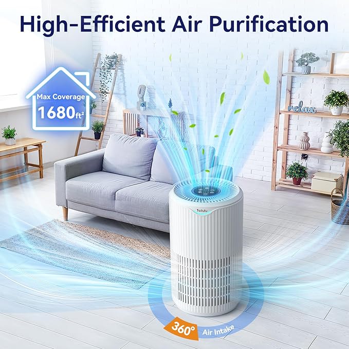 Air Purifiers for Home Large Room Up to 1680 Ft², Tailulu H13 HEPA Air Filter - Image 3
