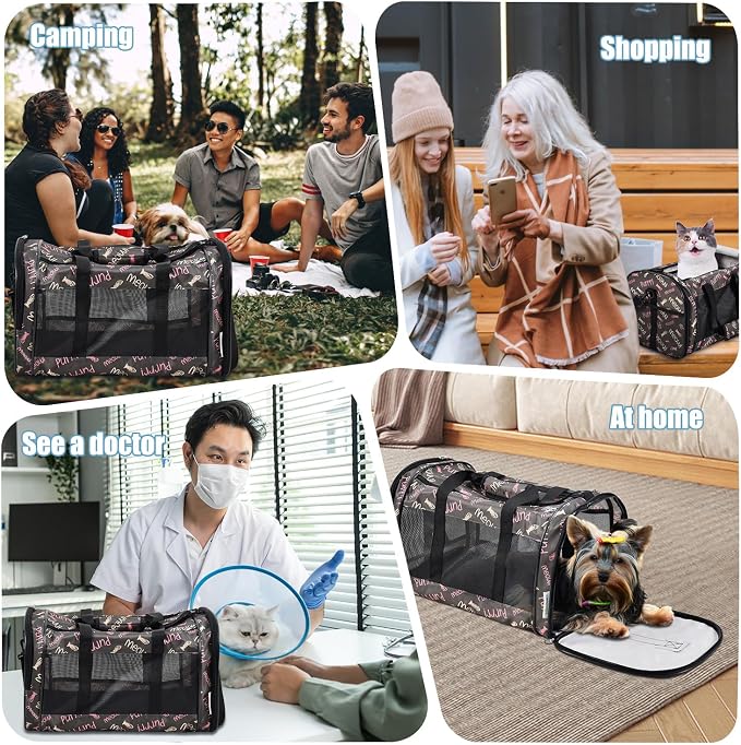 Soft-Sided Kennel Pet Carrier for Small Dogs, Airline Approved Cat Carriers Dog - Image 7