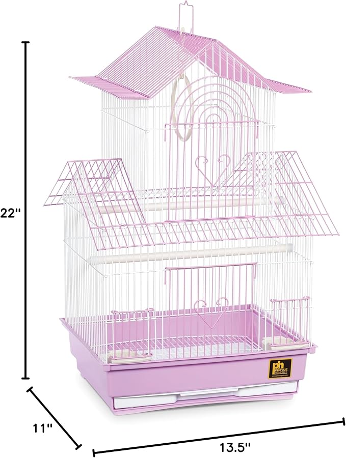 Prevue Hendryx SP1720-3 Shanghai Parakeet Cage, Lilac and White - Image 6