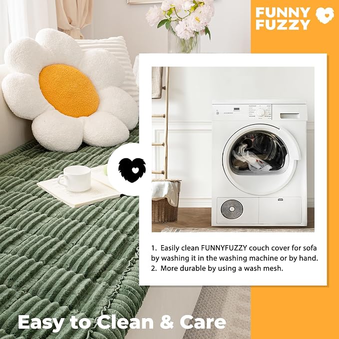 FUNNY FUZZY Pet Couch Covers for Sofa, Washable Dog Couch Cover Protector for - Image 6