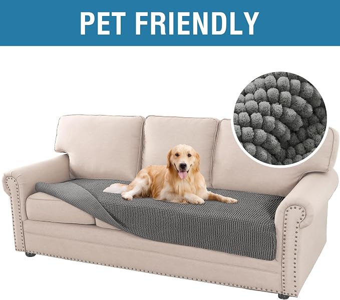 H.VERSAILTEX Plush Chenille Dog Bed Cover Thick Soft Sofa Cover - Image 2