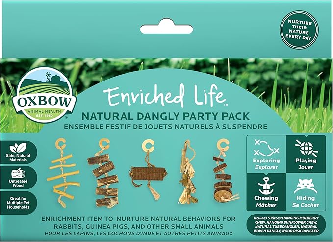 Oxbow Enriched Life Natural Dangly Party Pack, Rabbit Toys, Guinea Pig Toys by OxbowAnimalHealth