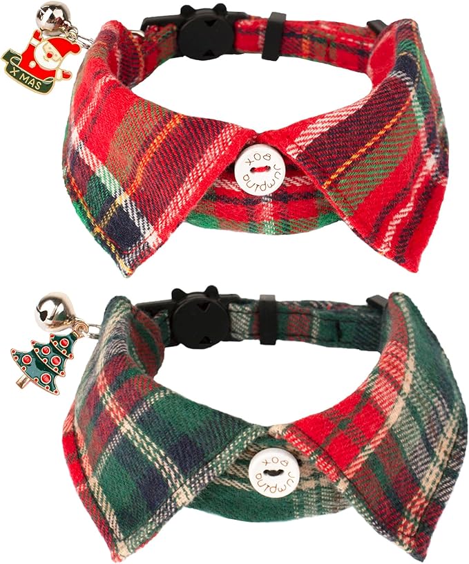 ADOGGYGO Christmas Cat Collars Breakaway by ADOGGYGO