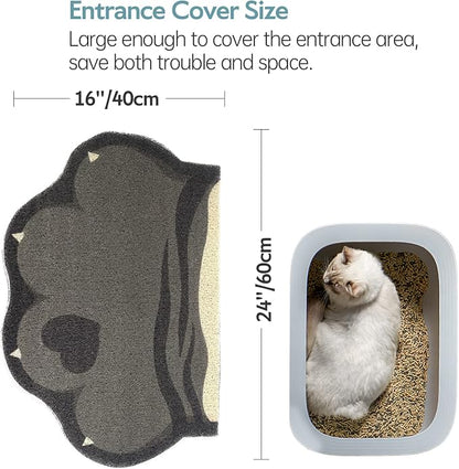 Cute Cat Litter Mat 24”x16”, Litter Box Mat, Litter Trapping Mat, Soft on Kitty - Image 3