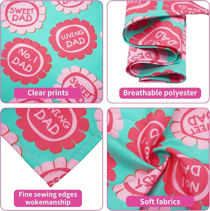 30 Pack Fathers Day Dog Bandanas Bulk - Image 3