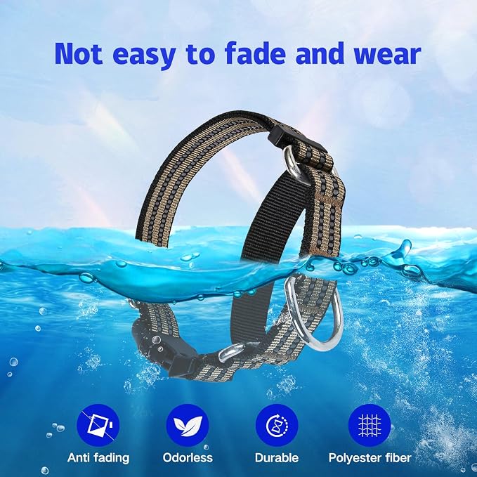 Martingale Dog Collar, Adjustable Nylon Reflective Collar - Image 7