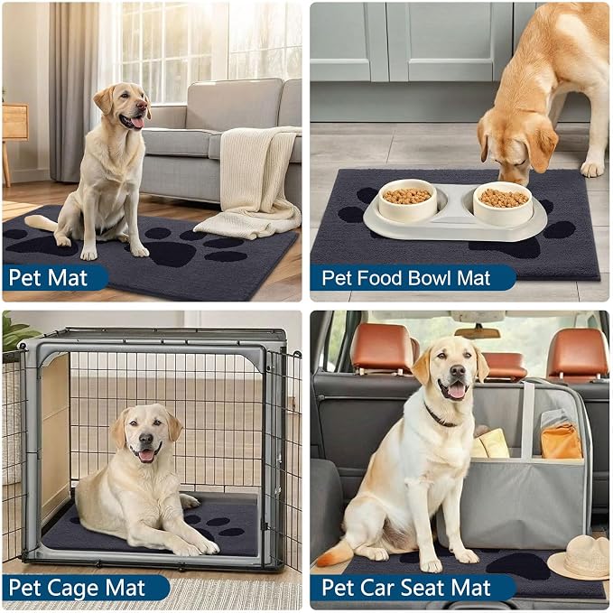 Buganda Dog Door Mat for Muddy Paws, Absorbent Dirt Trapper Washable Indoor - Image 8