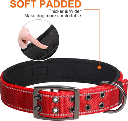 Fida Heavy Duty Dog Collar 1.5” Width, Ultra Soft Neoprene Padded, Adjustable - Image 4