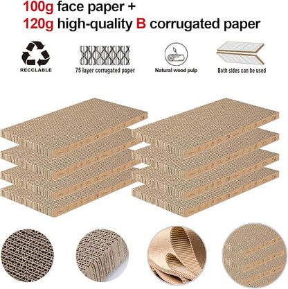 8 Packs in 1 Cat Scratch Pad, Cat Scratcher Cardboard, Reversible, Durable - Image 4