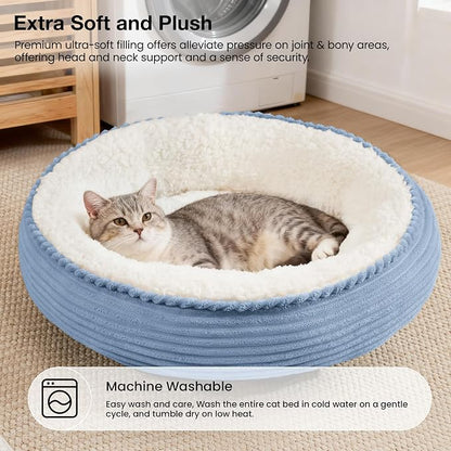Love's cabin Round Donut Cat and Dog Cushion Bed, 20in Pet Bed - Image 7