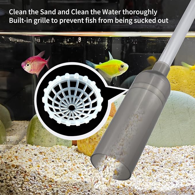 Aquarium Siphon Vacuum Cleaner for Gravel and Sand, Fish Tank Vacuum Gravel - Image 5