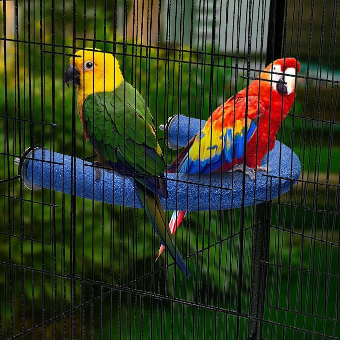 U Shape Parrot Perch Stand Toy Bird Platform Sand Paw Grinding Clean Stick - Image 3