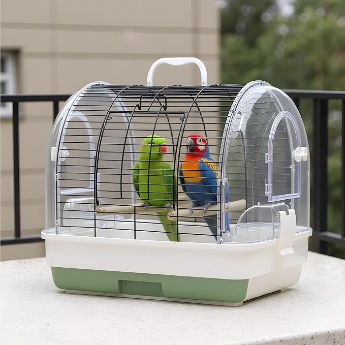 Travel Bird Cage Carrier, Portable Travel Parrot Cage by Hipicute