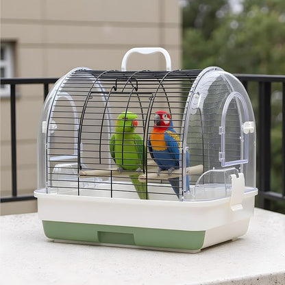 Travel Bird Cage Carrier, Portable Travel Parrot Cage by Hipicute