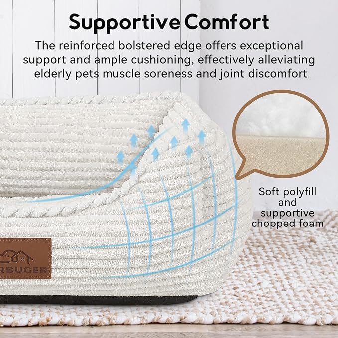 Orthopedic Dog Bed for Medium Dogs, Dog Sofa Beds Supportive Foam Pet Couch Bed - Image 3