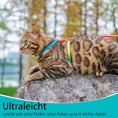 PUPTECK Adjustable Cat Harness and Leash Set Escape Proof Kitten Strap Collar - Image 3