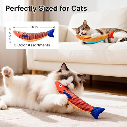 Potaroma Cat Toys Saury Fish, 3 Pack, Catnip Crinkle Sound, Soft and Durable - Image 5